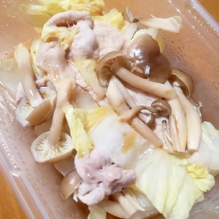 レンチンで！白菜と豚肉の重ね蒸し☆冷凍可！！